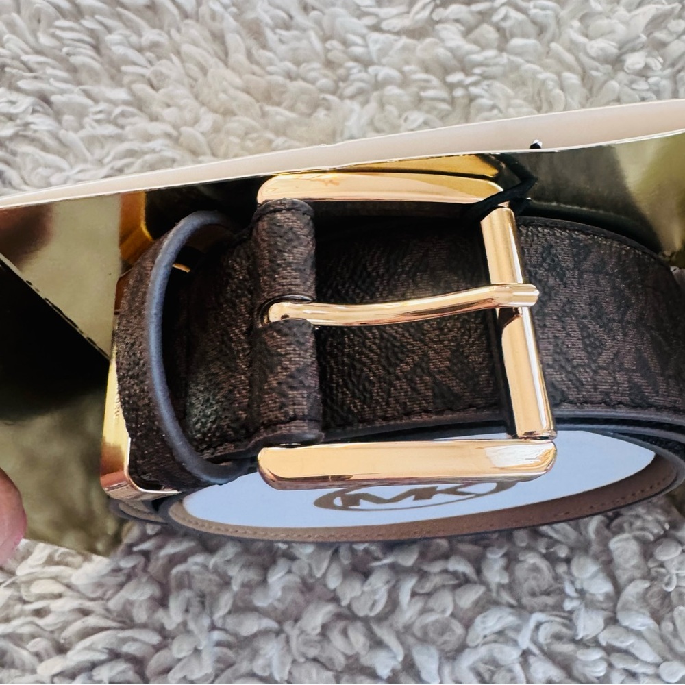 Michael Kors Dark Brown Signature  women’s Belt. Brand New - Picture 4 of 9